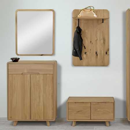 Věšákový panel z masivu dub bílý , Věšákové stěny- 4