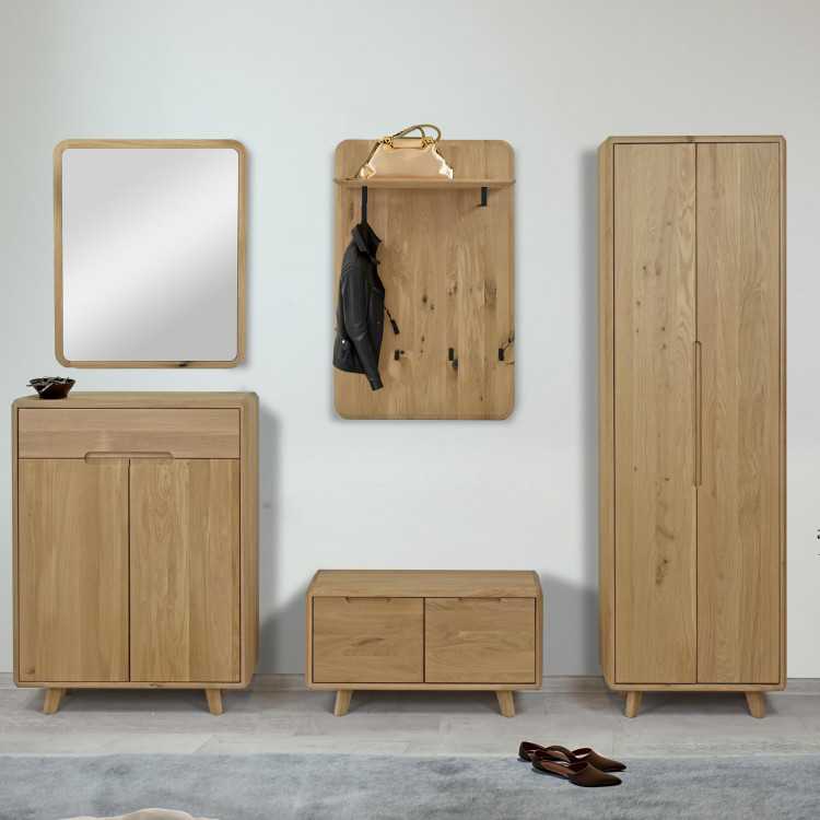 Věšákový panel z masivu dub bílý , Věšákové stěny- 5