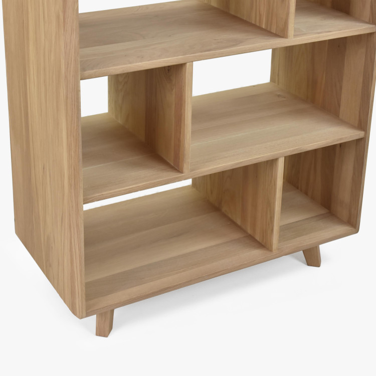 Masivní dubová obývací stěna , barva bianco , Obývací stěny- 3