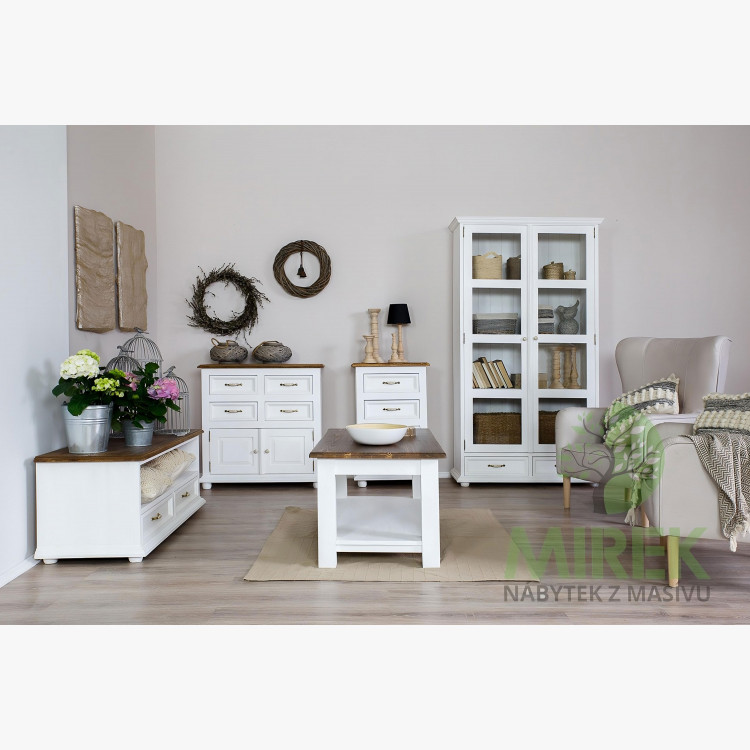 Dvojdverová vitrína Provence - drevená , nábytok Provence- 10