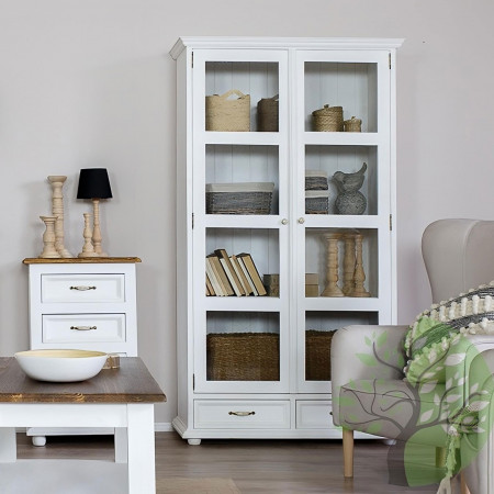 Dvojdverová vitrína Provence - drevená , nábytok Provence- 2