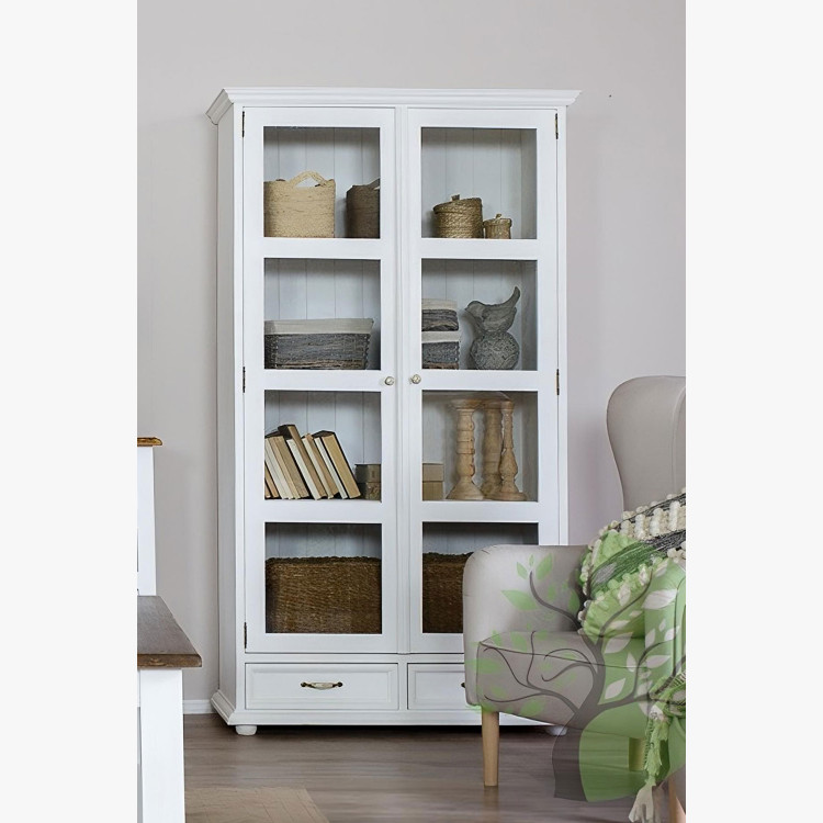 Dvojdverová vitrína Provence - drevená , nábytok Provence- 1