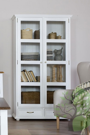 Dvojdverová vitrína Provence - drevená , nábytok Provence- 1