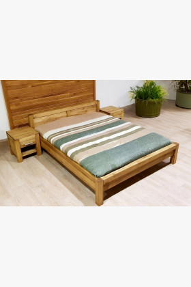 Bukový noční stolek v barvě dub , Jednolůžkové postele- 1 2