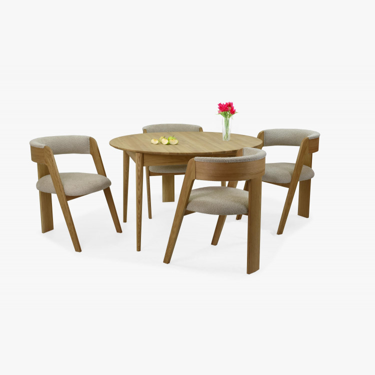 Dřevěný kulatý  stůl ze dřeva dub Ø 120 CM , Jídelní stoly- 9