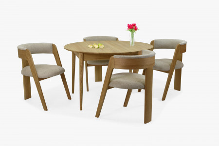 Dřevěný kulatý  stůl ze dřeva dub Ø 120 CM , Jídelní stoly- 9