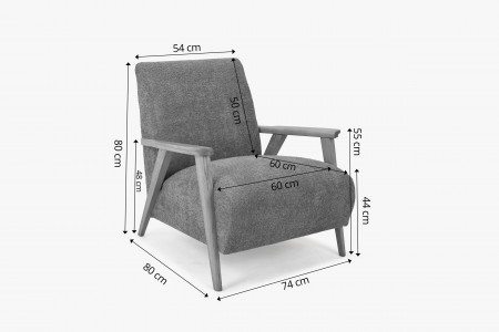 Křeslo z dřevěnými ručkami barva zelená , Křesla ke sedačkám - ušáky- 9