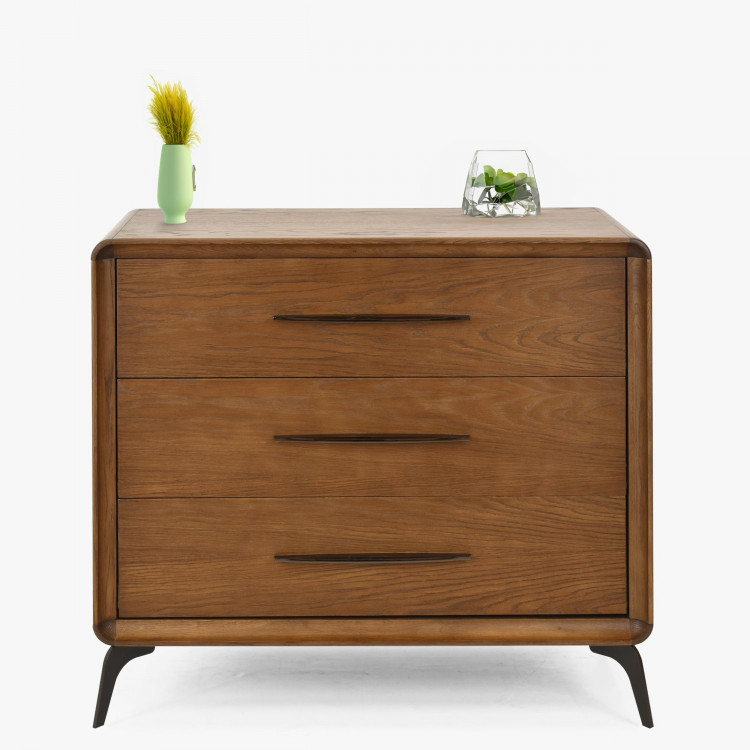 3 zásuvková komoda v barvě ořech, Lisabon , Komody- 5