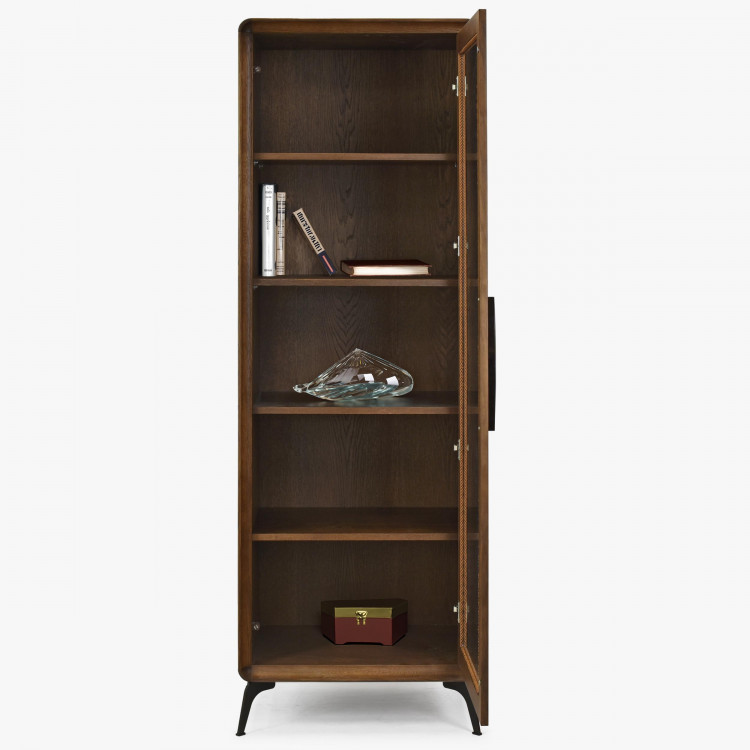 Jednodveřová vitrina Lisabon barva ořech , Vitríny- 2