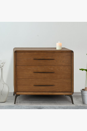 3 zásuvková komoda v barvě ořech, Lisabon , Komody- 1 2