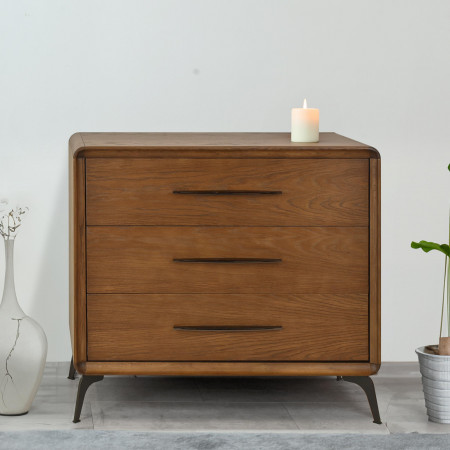 3 zásuvková komoda v barvě ořech, Lisabon , Komody- 2