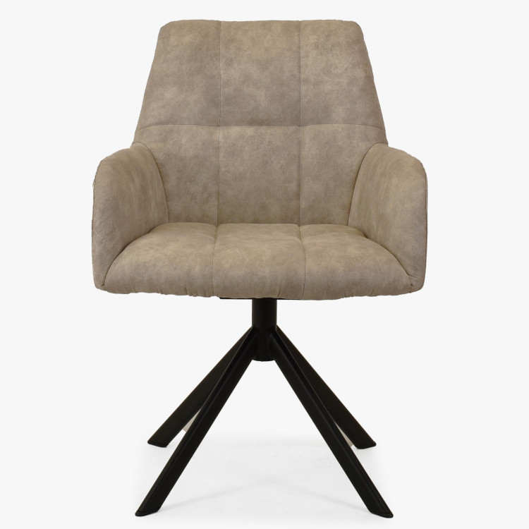 Křeslo s kovovýma nohama a otočným sedákem , Jídelní židle- 3