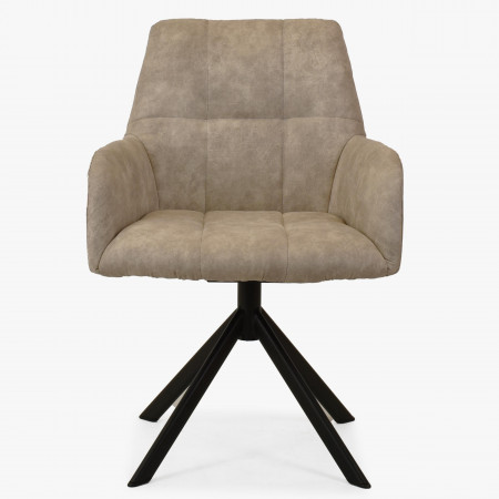 Křeslo s kovovýma nohama a otočným sedákem , Jídelní židle- 3