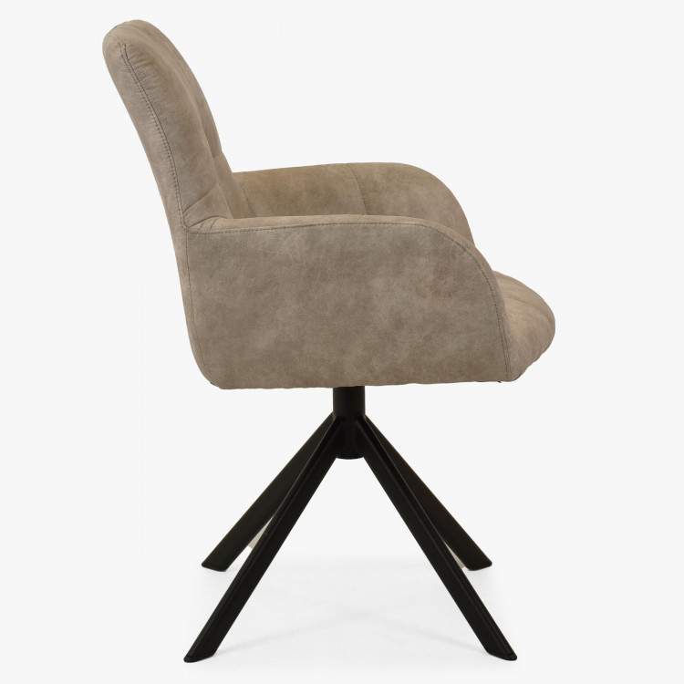 Křeslo s kovovýma nohama a otočným sedákem , Jídelní židle- 4