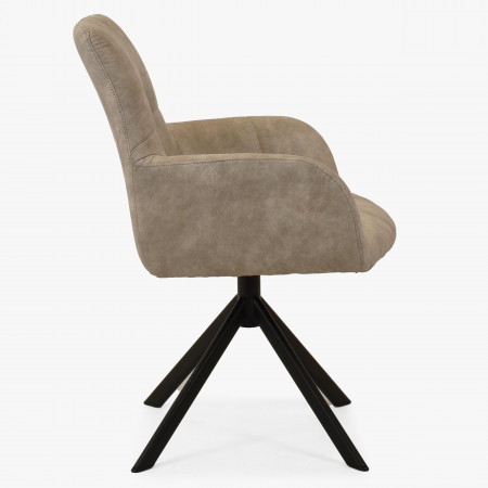 Křeslo s kovovýma nohama a otočným sedákem , Jídelní židle- 4