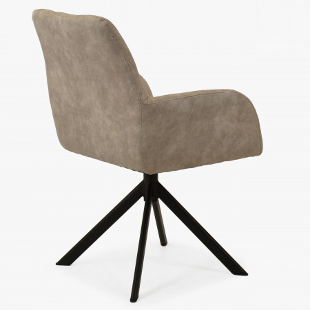 Křeslo s kovovýma nohama a otočným sedákem , Jídelní židle- 5