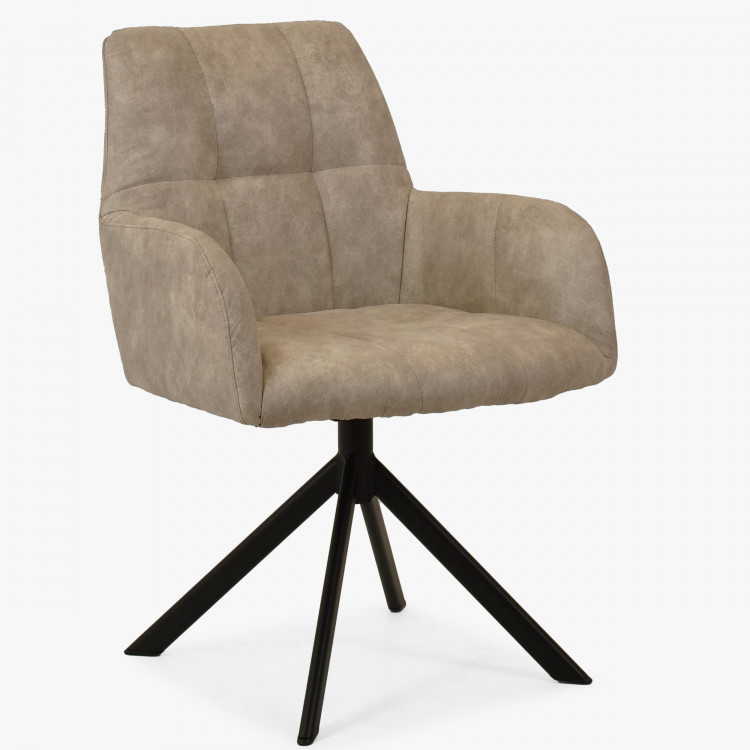 Křeslo s kovovýma nohama a otočným sedákem , Jídelní židle- 1