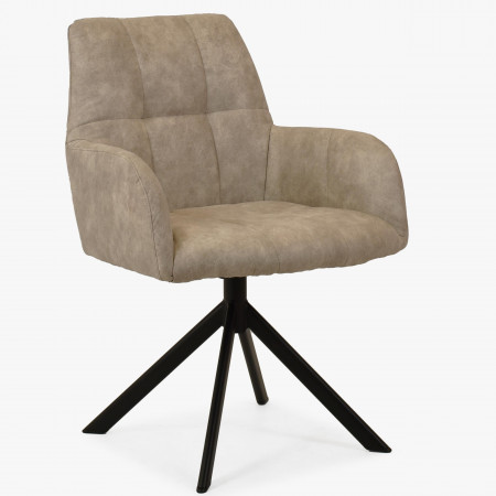 Křeslo s kovovýma nohama a otočným sedákem , Jídelní židle- 1