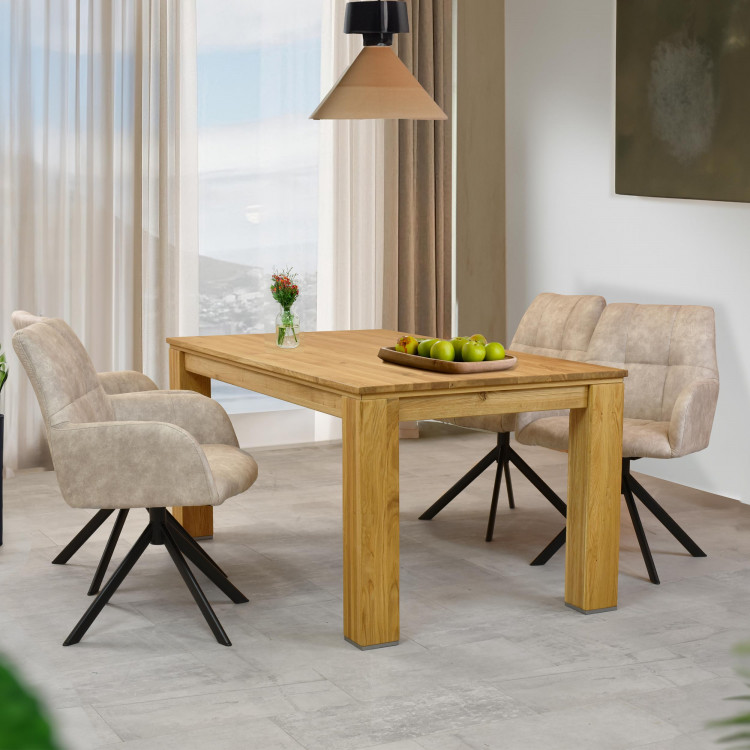 Křeslo s kovovýma nohama a otočným sedákem , Jídelní židle- 11