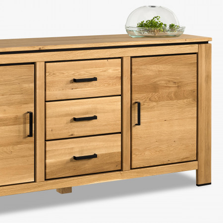 Dubová komoda s černými úchytkami , Komody- 5