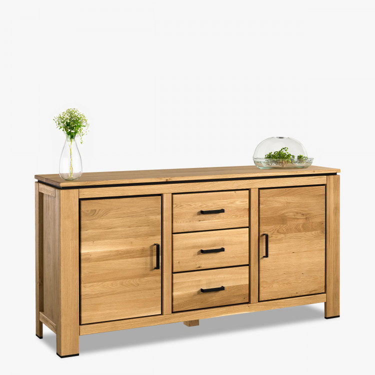 Dubová komoda s černými úchytkami , Komody- 1