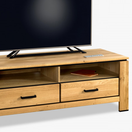 Dubová televizní komoda s černými úchyty , TV stolky, Tv Komody- 3