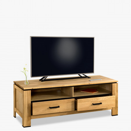 Dubová televizní komoda s černými úchyty , TV stolky, Tv Komody- 5
