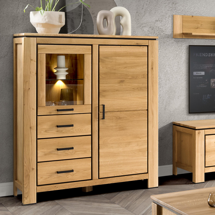 Dřevěný příborník ze dřeva dub , Kredence a príborníky- 2