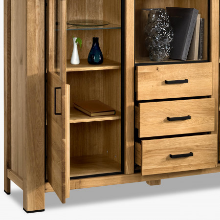 Dřevěný příborník ze dřeva dub , Kredence a príborníky- 5