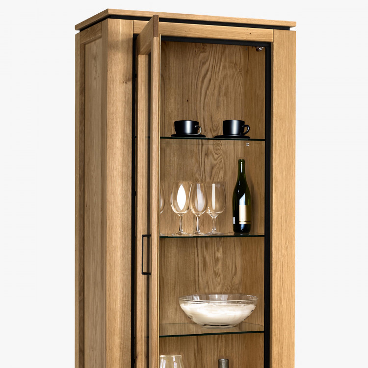 Dubová vitrina jednodveřová - levá , Vitríny- 4