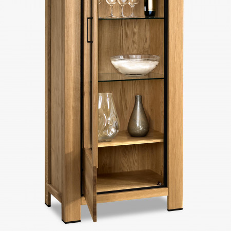 Dubová vitrina jednodveřová - levá , Vitríny- 5