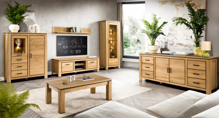 Dubová vitrina jednodveřová - prava , Vitríny- 9