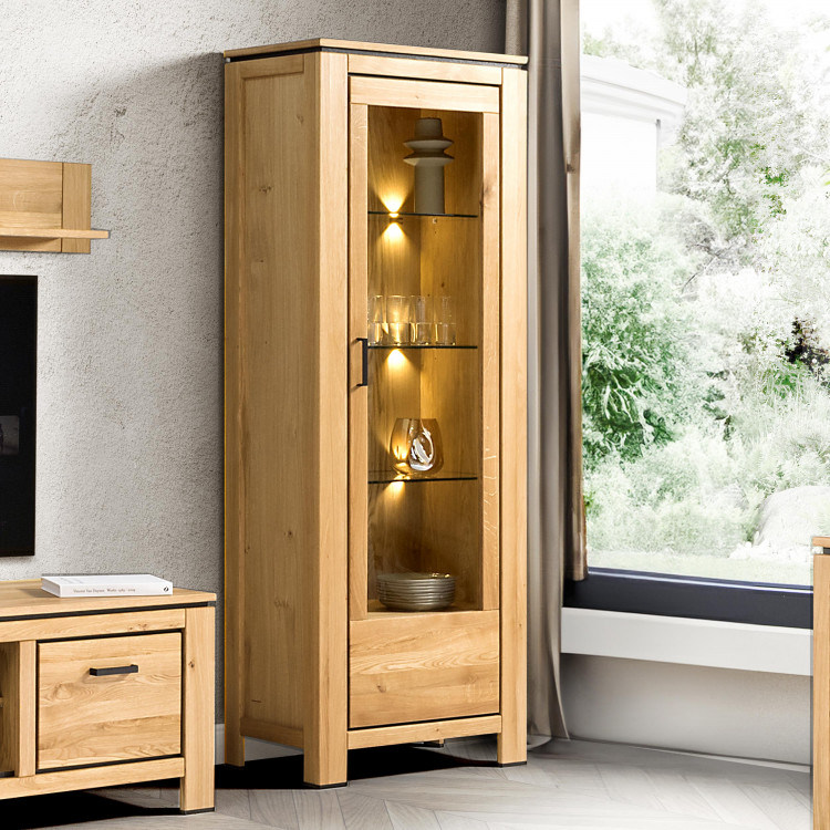 Dubová vitrina jednodveřová - prava , Vitríny- 2