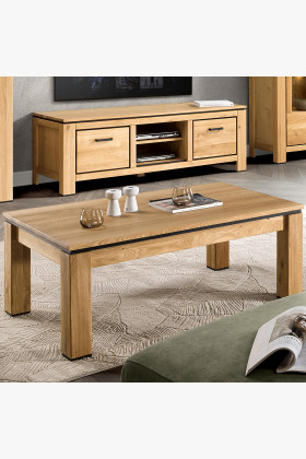 Dubový konferenční stolek 120 x 70 cm , Vitríny- 1 2