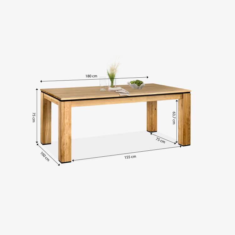 Dřevěný dubový stůl 180 x 100 cm , Jídelní stoly- 9