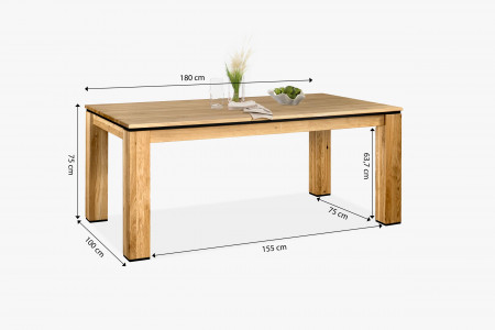 Dřevěný dubový stůl 180 x 100 cm , Jídelní stoly- 9