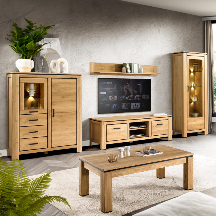 Obývací stěna z masivu dub , Obývací stěny- 1