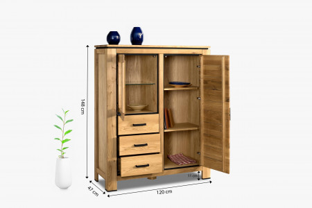 Obývací stěna z masivu dub , Obývací stěny- 3