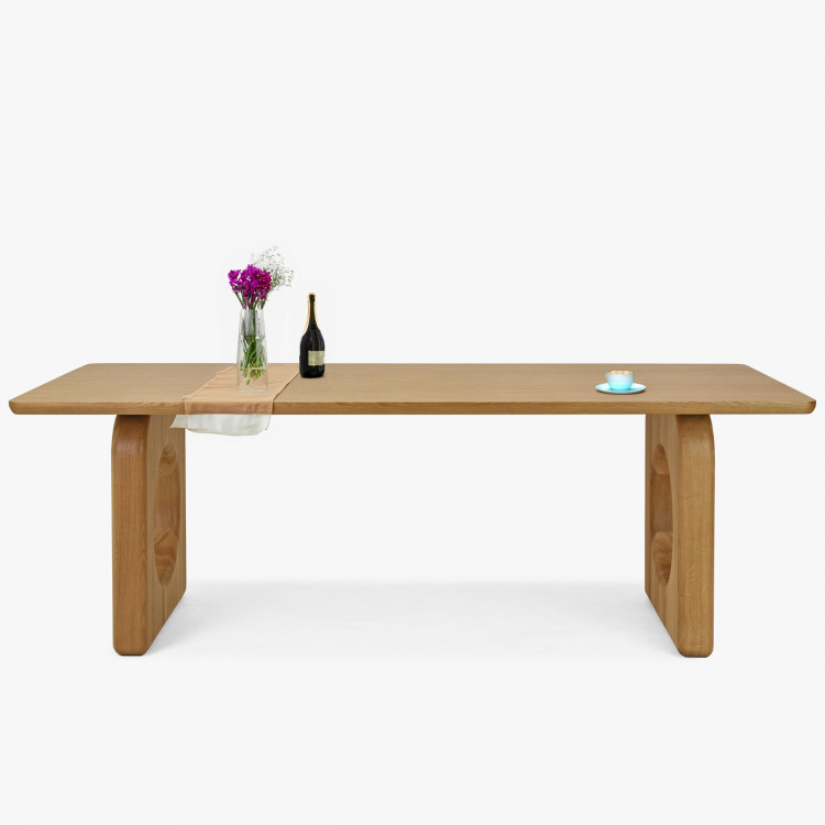 Designový jídelní stůl dub 220 x 95 cm , Jídelní stoly- 5