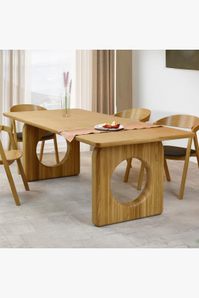 Designový jídelní stůl dub 220 x 95 cm , Jídelní stoly- 1 2
