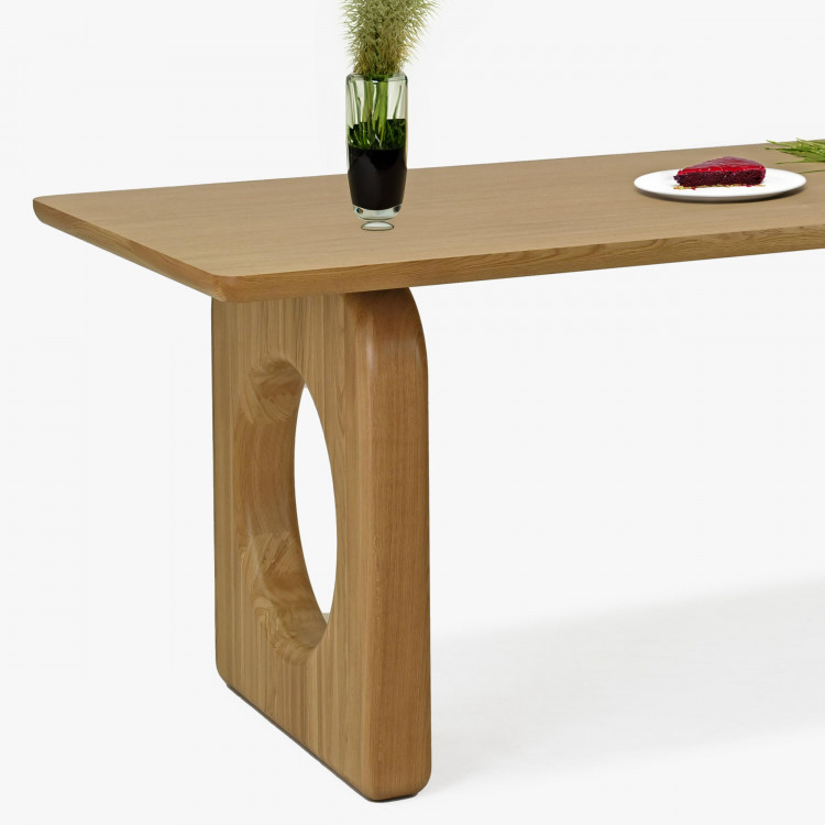 Designový jídelní stůl dub 220 x 95 cm , Jídelní stoly- 4