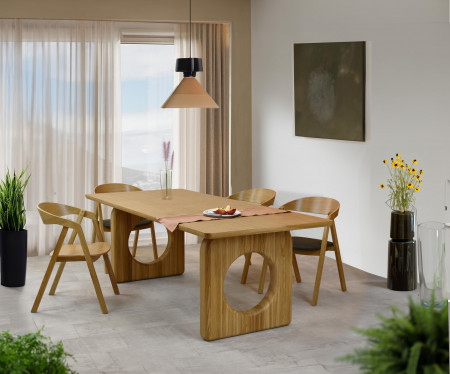 Designový jídelní stůl dub 220 x 95 cm , Jídelní stoly- 11