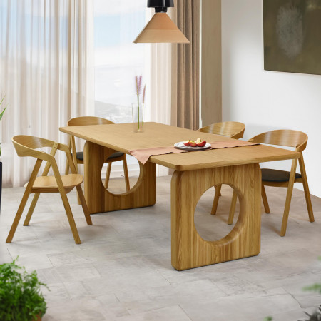 Designový jídelní stůl dub 220 x 95 cm , Jídelní stoly- 8