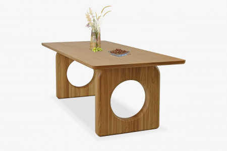 Designový jídelní stůl dub 220 x 95 cm , Jídelní stoly- 12
