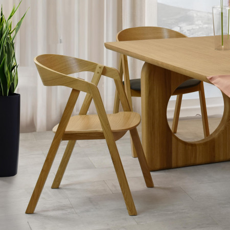 Stohovatelná dubová židle - celodřevěná , Jídelní židle- 2