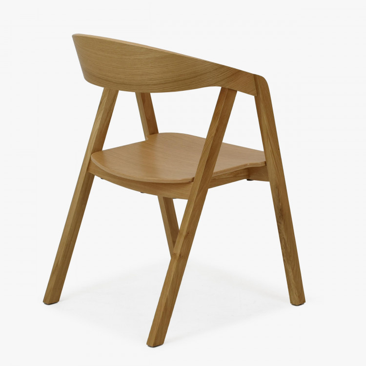 Stohovatelná dubová židle - celodřevěná , Jídelní židle- 3