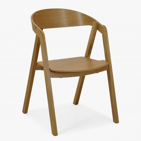 Stohovatelná dubová židle - celodřevěná , Jídelní židle- 1