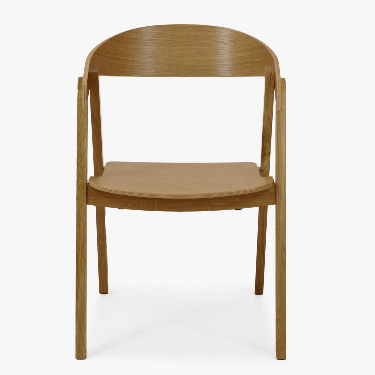 Stohovatelná dubová židle - celodřevěná , Jídelní židle- 4