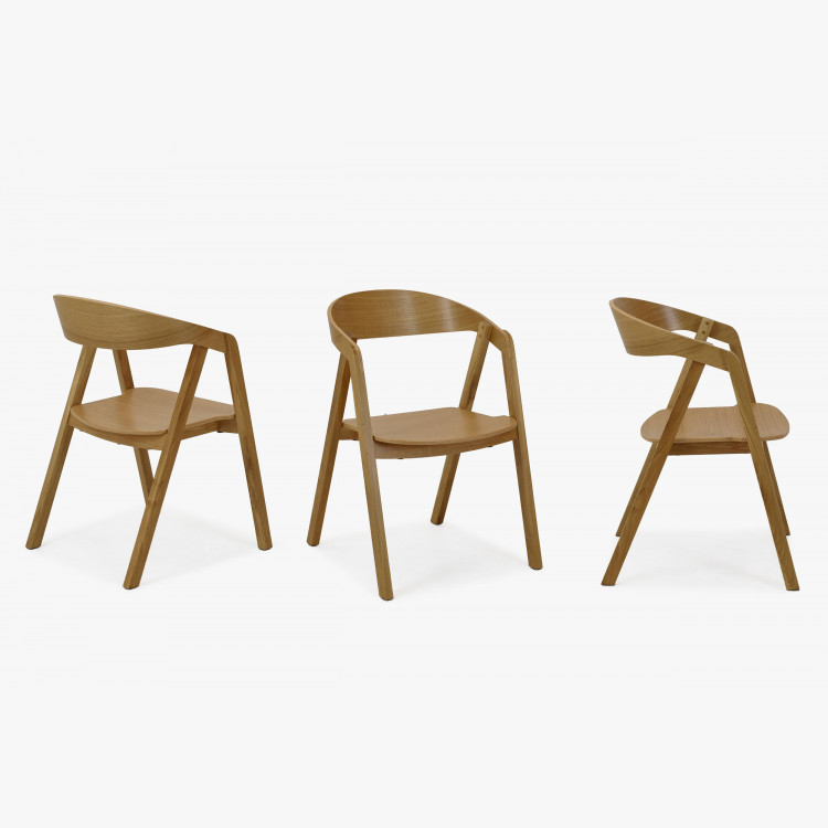 Stohovatelná dubová židle - celodřevěná , Jídelní židle- 6