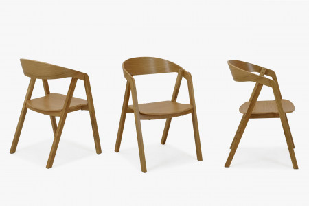 Stohovatelná dubová židle - celodřevěná , Jídelní židle- 6